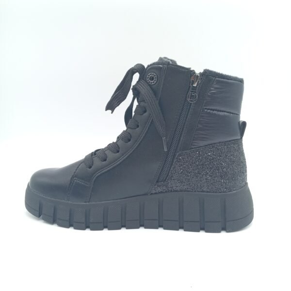 Bottines noires fourrées femme Tom Tailor pointure 39 profil opposé