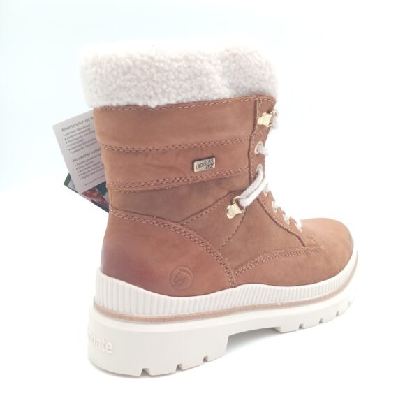 Bottines cuir camel fourrées femme Remonte pointure 39 arrière droit