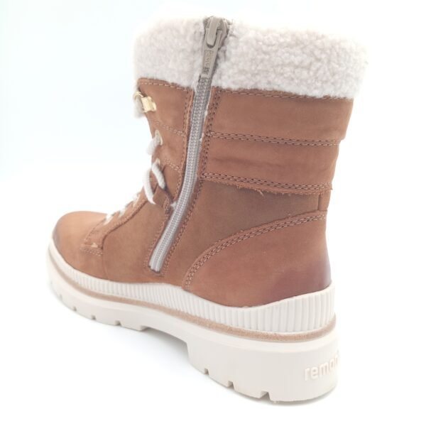 Bottines cuir camel fourrées femme Remonte pointure 39 arrière gauche