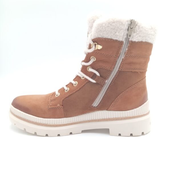 Bottines cuir camel fourrées femme Remonte pointure 39 profil opposé