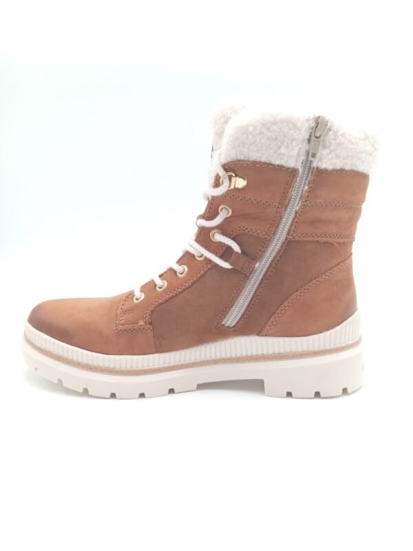 Bottines cuir camel fourrées femme Remonte pointure 39 profil opposé