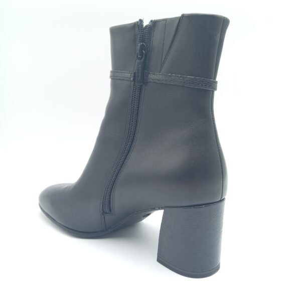 Bottines cuir noir femme Tamaris Black Comb pointure 40 arrière gauche