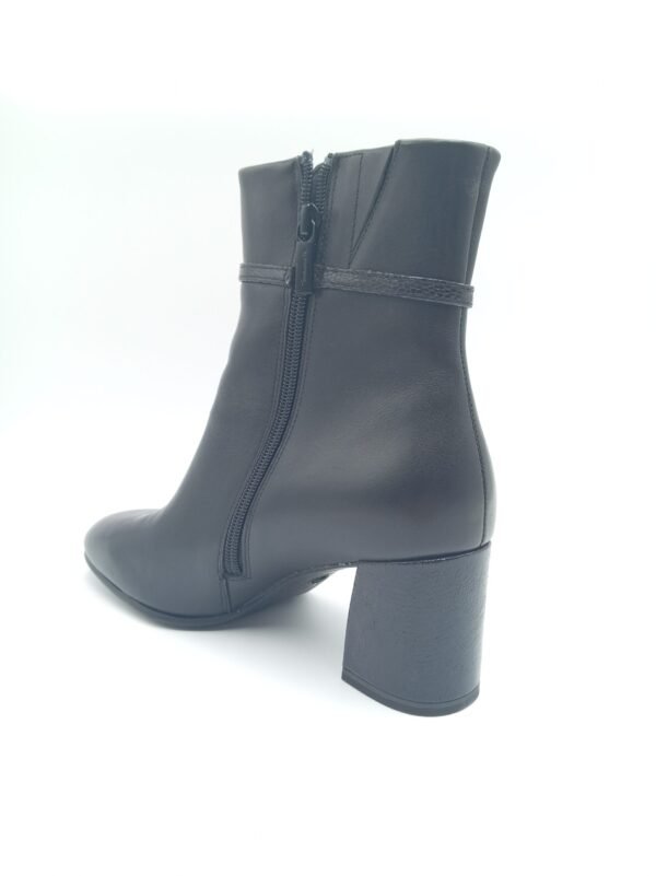 Bottines cuir noir femme Tamaris Black Comb pointure 40 arrière gauche