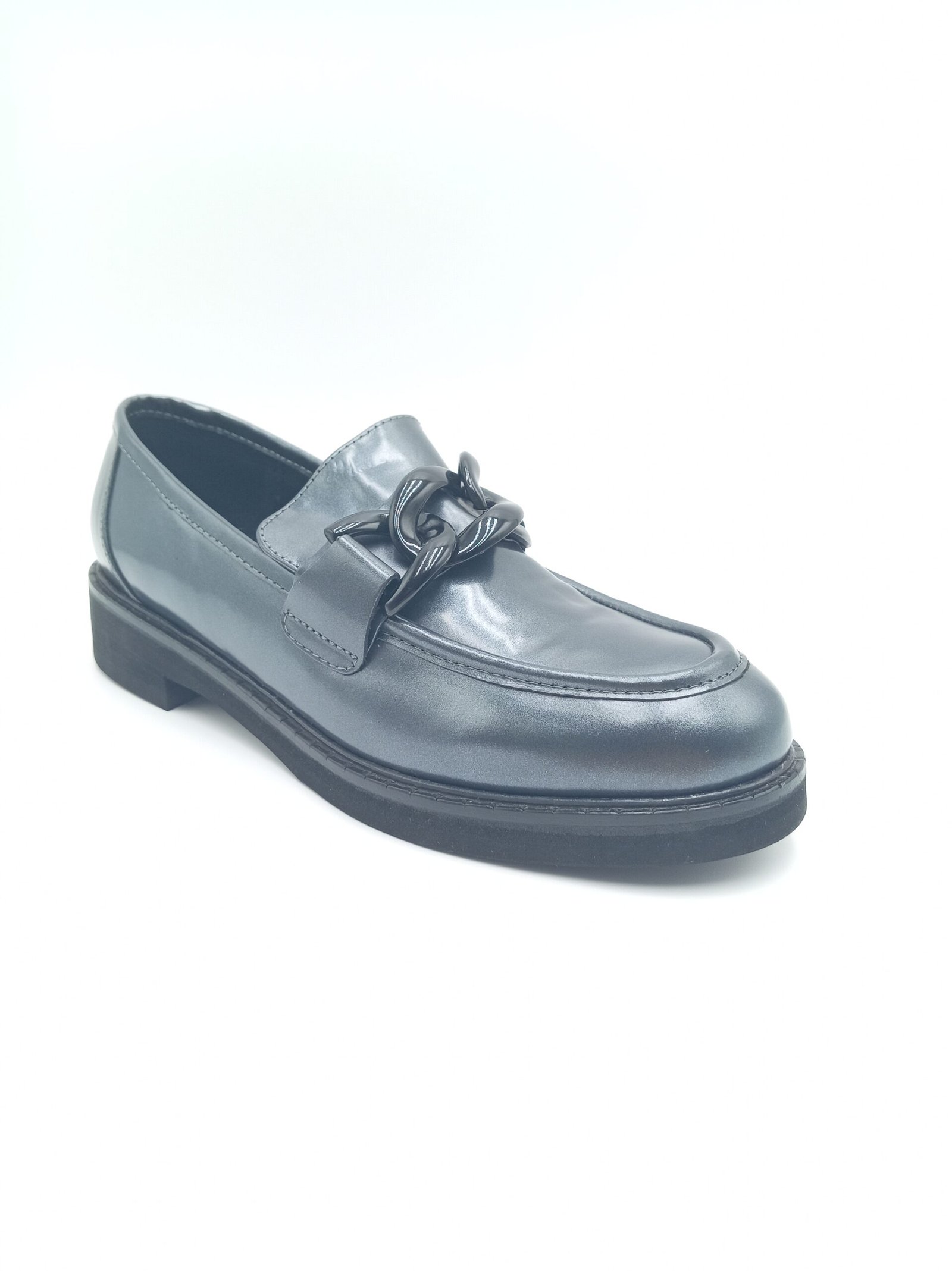 Mocassins cuir anthracite femme Adige A Gino V1 Polido pointure 38
