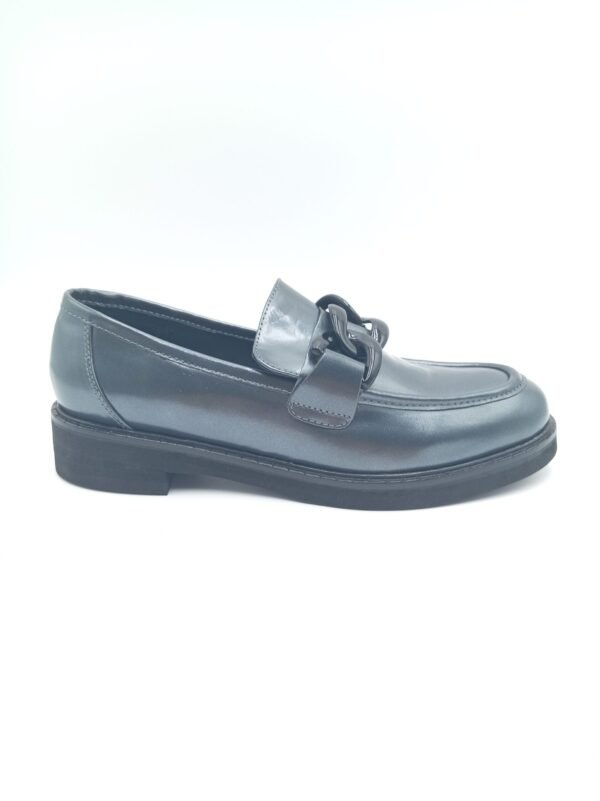Mocassins cuir anthracite femme Adige A Gino V1 Polido pointure 38 profil