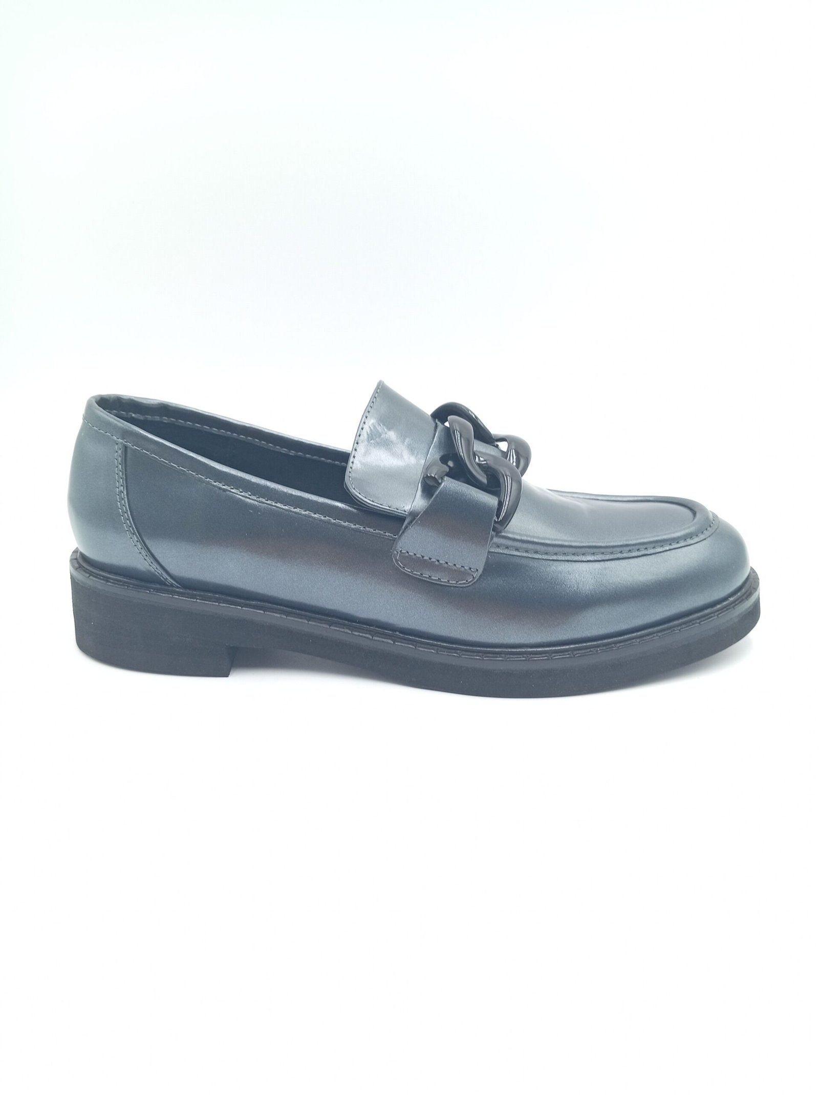 Mocassins cuir anthracite femme Adige A Gino V1 Polido pointure 38 profil