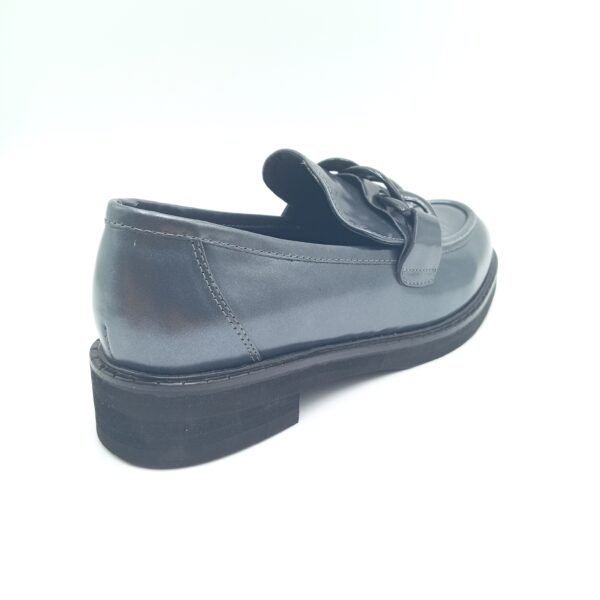 Mocassins cuir anthracite femme Adige A Gino V1 Polido pointure 38 arriere droit