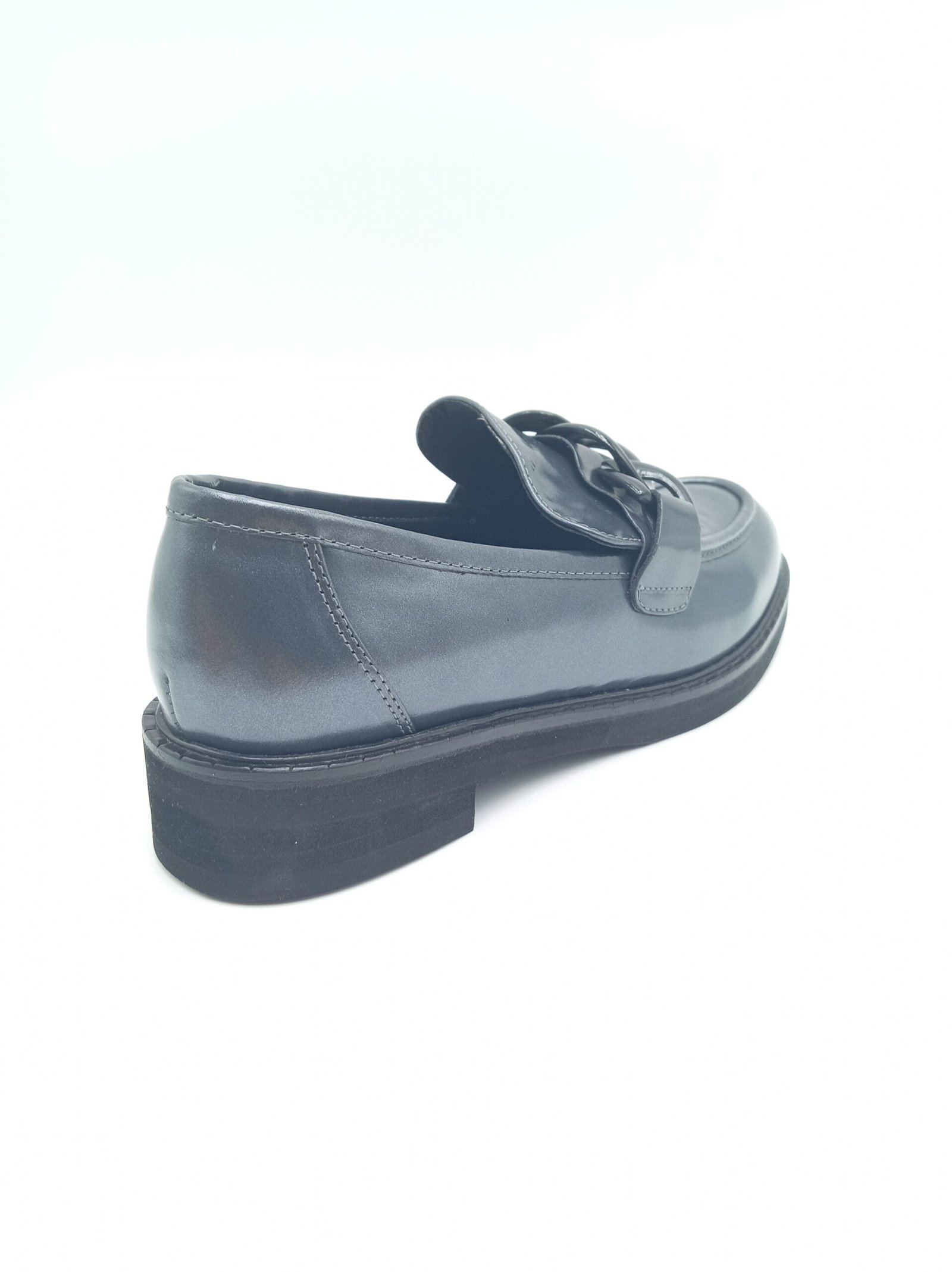 Mocassins cuir anthracite femme Adige A Gino V1 Polido pointure 38 arriere droit