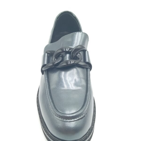 Mocassins cuir anthracite femme Adige A Gino V1 Polido pointure 38 dessus