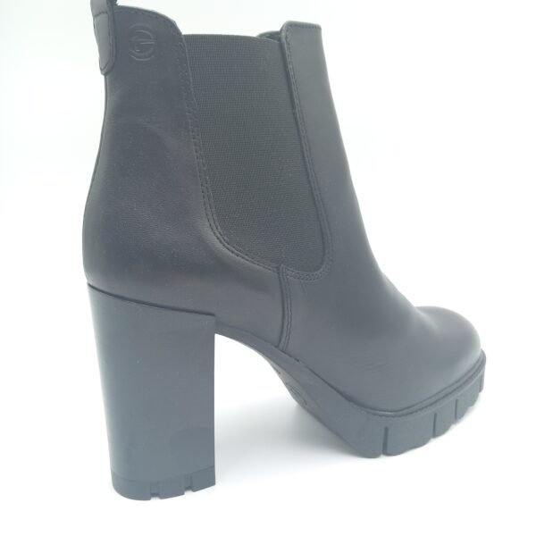 Bottines cuir noir à talon femme Tamaris pointure 40 arrière droit