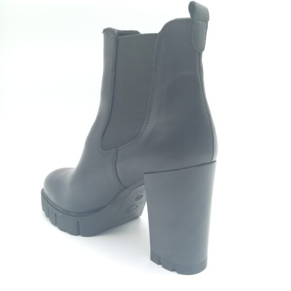 Bottines cuir noir à talon femme Tamaris pointure 40 arrière gauche