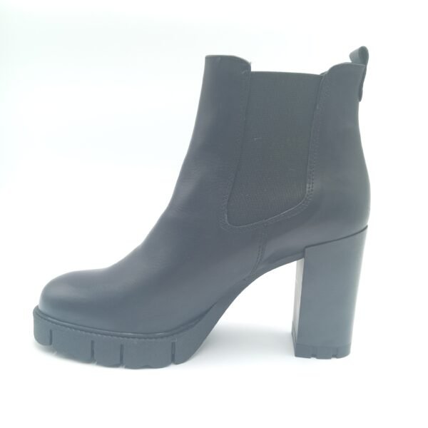 Bottines cuir noir à talon femme Tamaris pointure 40 profil opposé