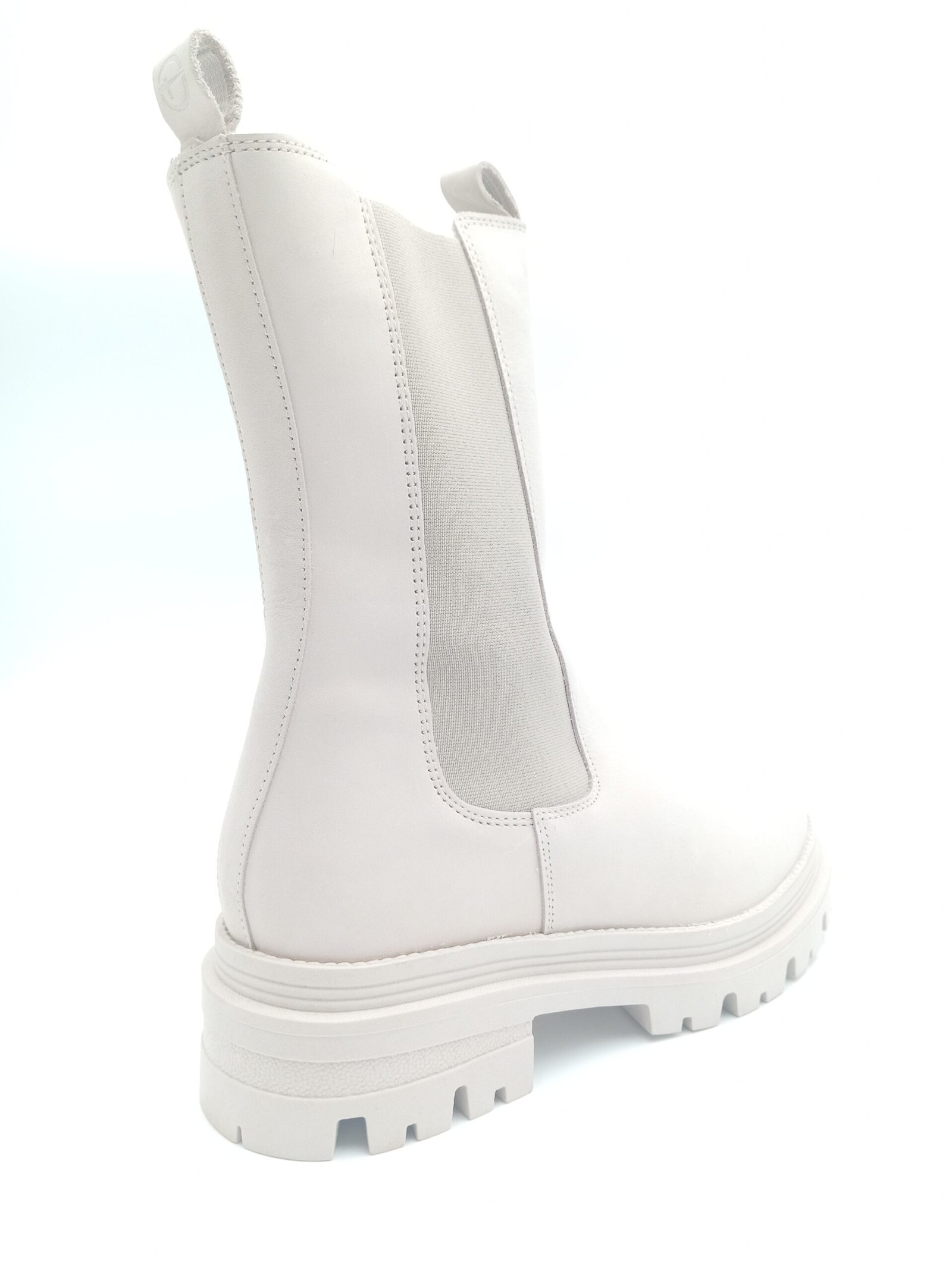 Bottines nubuck beige femme Tamaris pointure 40 arrière droit