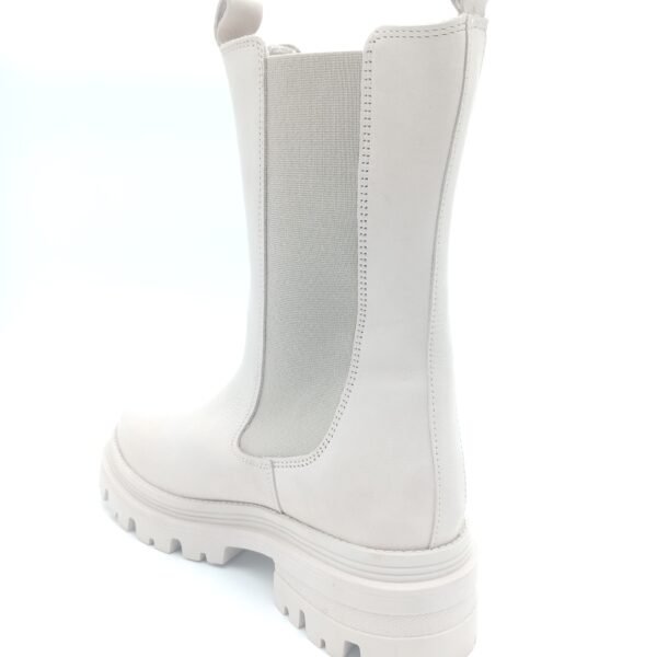 Bottines nubuck beige femme Tamaris pointure 40 arrière gauche