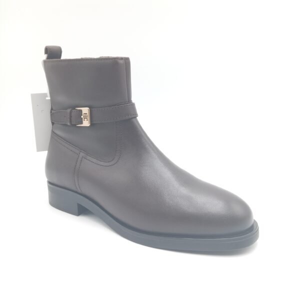 Bottines Tommy Hilfiger cuir marron femme