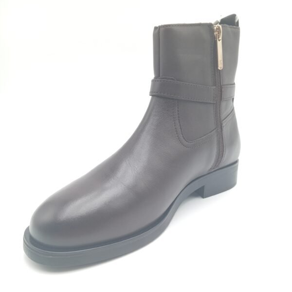 Bottines cuir marron femme Tommy Hilfiger pointure 38 avant gauche