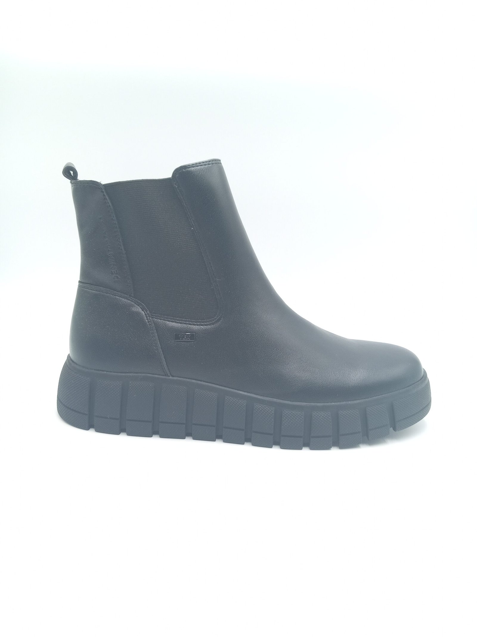 Bottines noires plateforme femme Tom Tailor pointure 39 profil