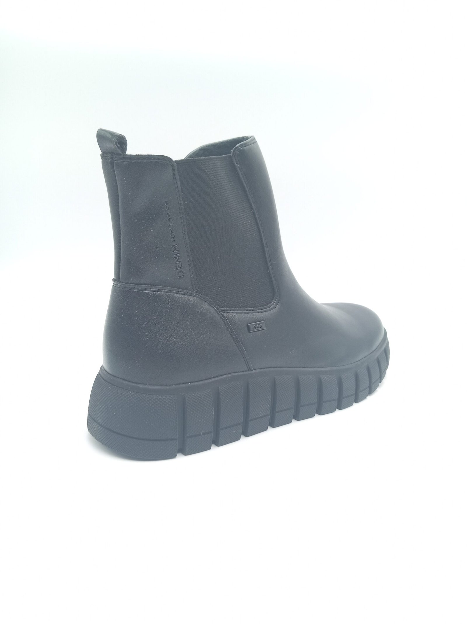 Bottines noires plateforme femme Tom Tailor pointure 39 arriere droit