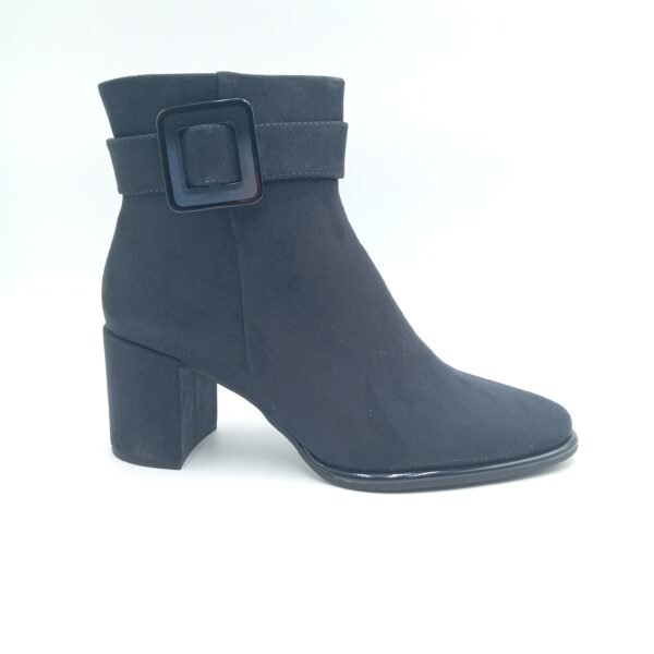 Bottines noires à talon femme Marco Tozzi pointures 38 et 40 profil