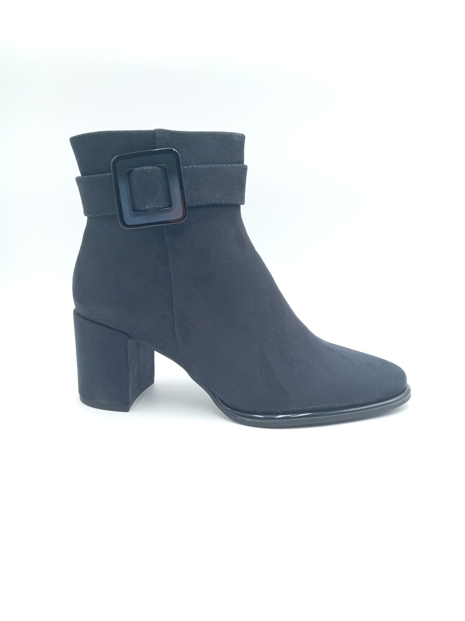 Bottines noires à talon femme Marco Tozzi pointures 38 et 40 profil