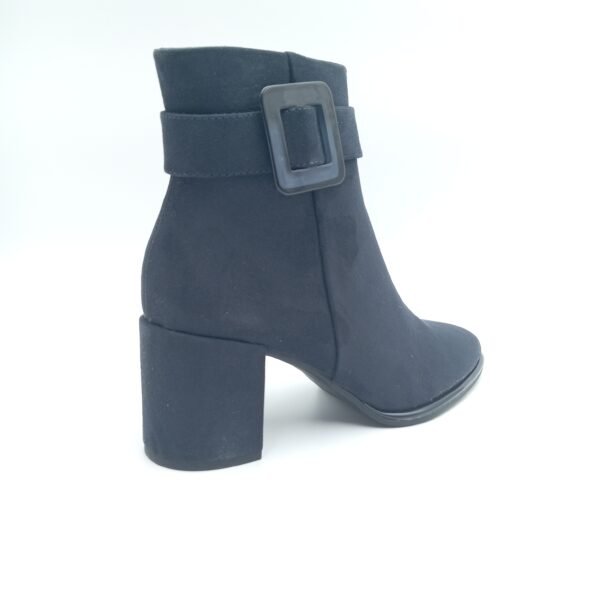 Bottines noires à talon femme Marco Tozzi pointures 38 et 40 arrière droit