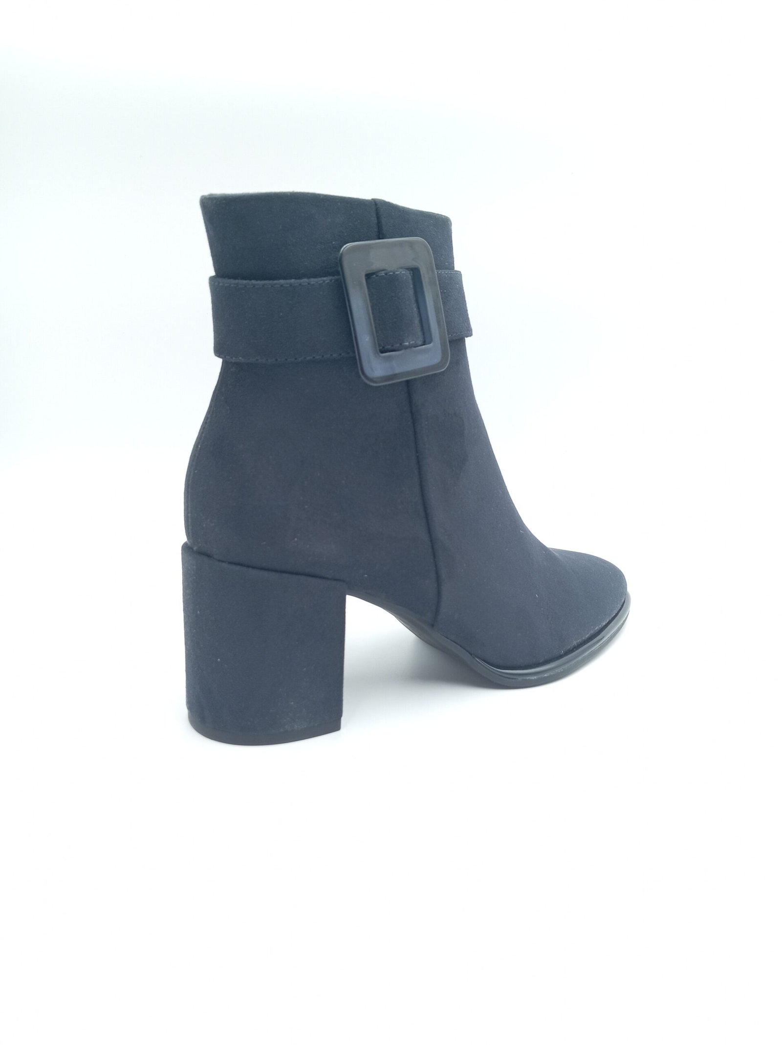 Bottines noires à talon femme Marco Tozzi pointures 38 et 40 arrière droit