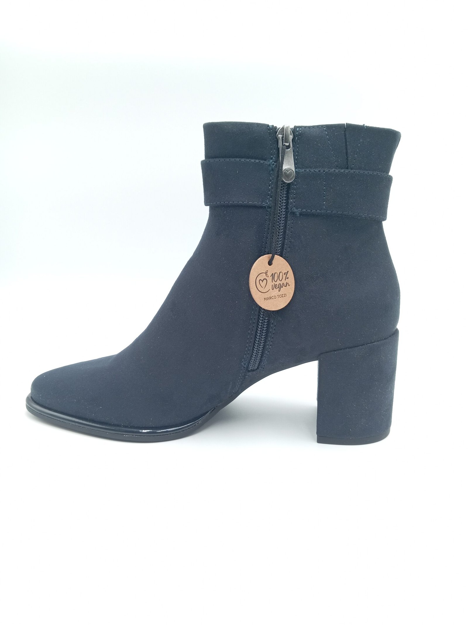 Bottines noires à talon femme Marco Tozzi pointures 38 et 40 profil opposé