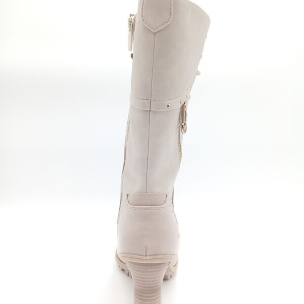 Bottes beige fourrées femme Mustang pointure 40 arriere