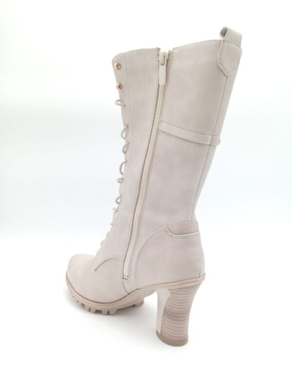 Bottes beige fourrées femme Mustang pointure 40 arriere gauche