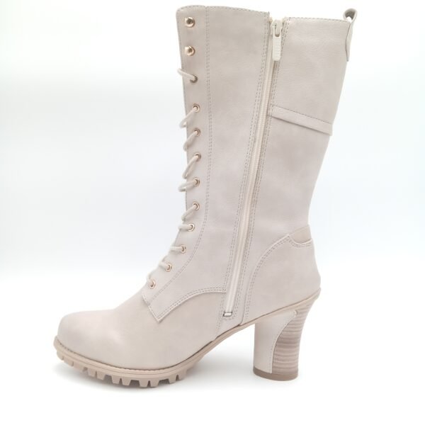Bottes beige fourrées femme Mustang pointure 40 profil oppose