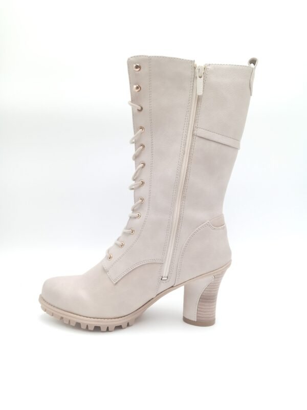 Bottes beige fourrées femme Mustang pointure 40 profil oppose