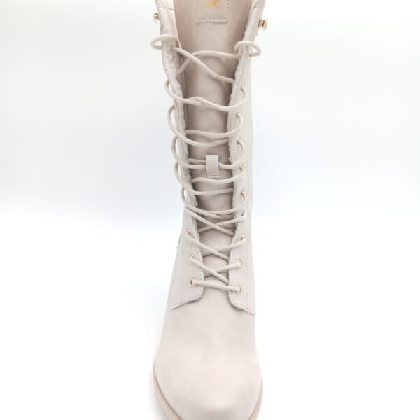 Bottes beige fourrées femme Mustang pointure 40 dessus