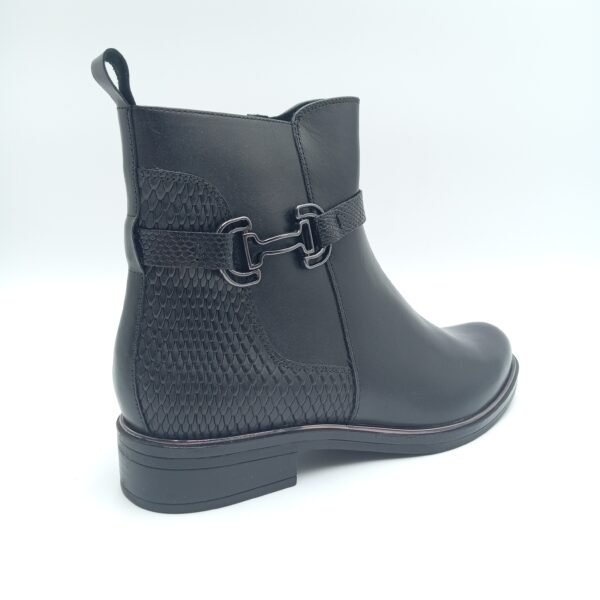 Bottines cuir noir femme Caprice Kania pointure 39 arriere droit