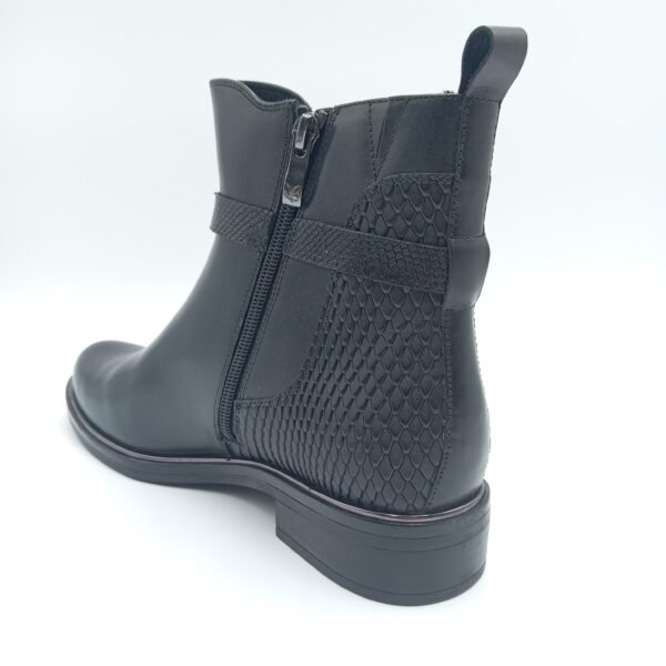 Bottines cuir noir femme Caprice Kania pointure 39 arriere gauche