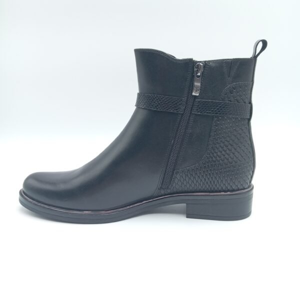 Bottines cuir noir femme Caprice Kania pointure 39 profil oppose