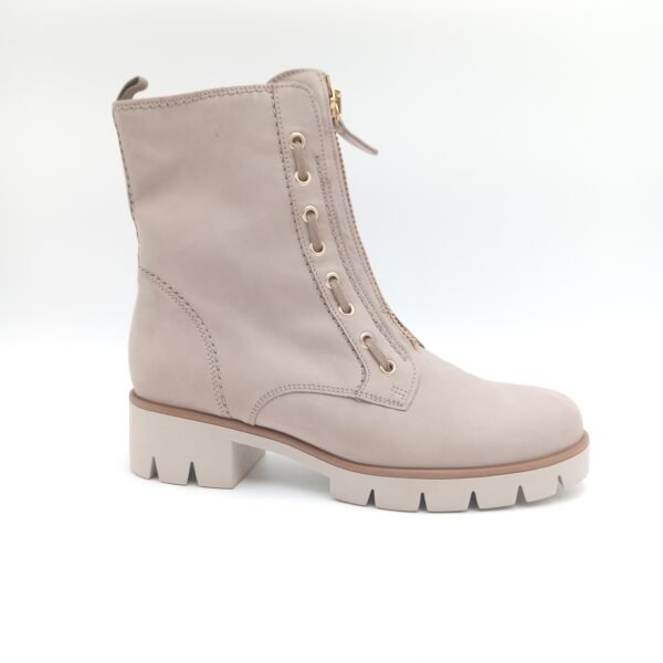 Bottines nubuck beige femme Gabor Combat pointure 40 profil