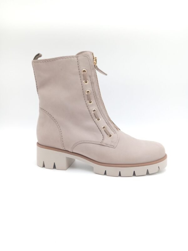 Bottines nubuck beige femme Gabor Combat pointure 40 profil