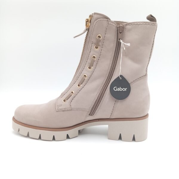 Bottines nubuck beige femme Gabor Combat pointure 40 profil oppose