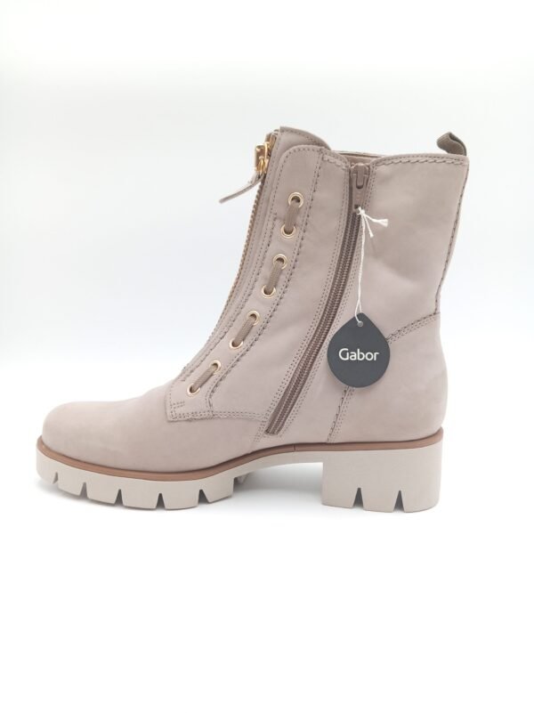 Bottines nubuck beige femme Gabor Combat pointure 40 profil oppose