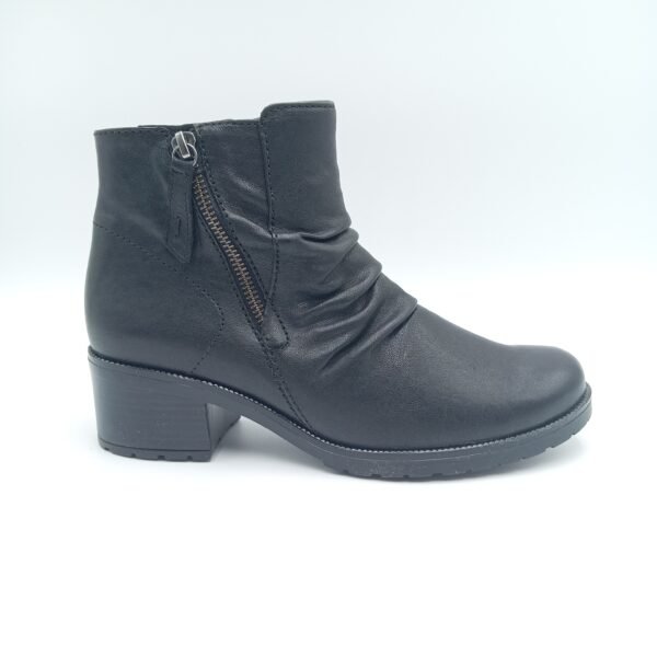 Bottines cuir noir femme Gabor New Jersey pointures 38 et 39 profil