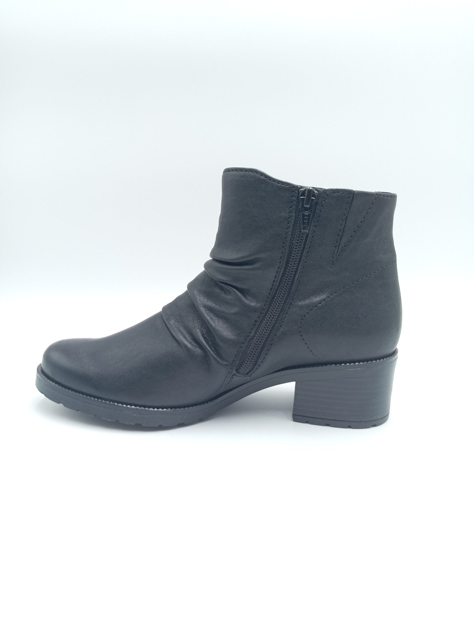 Bottines cuir noir femme Gabor New Jersey pointures 38 et 39 profil opposé