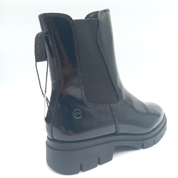 Bottines noires vernies femme Tamaris pointure 39 arrière droit