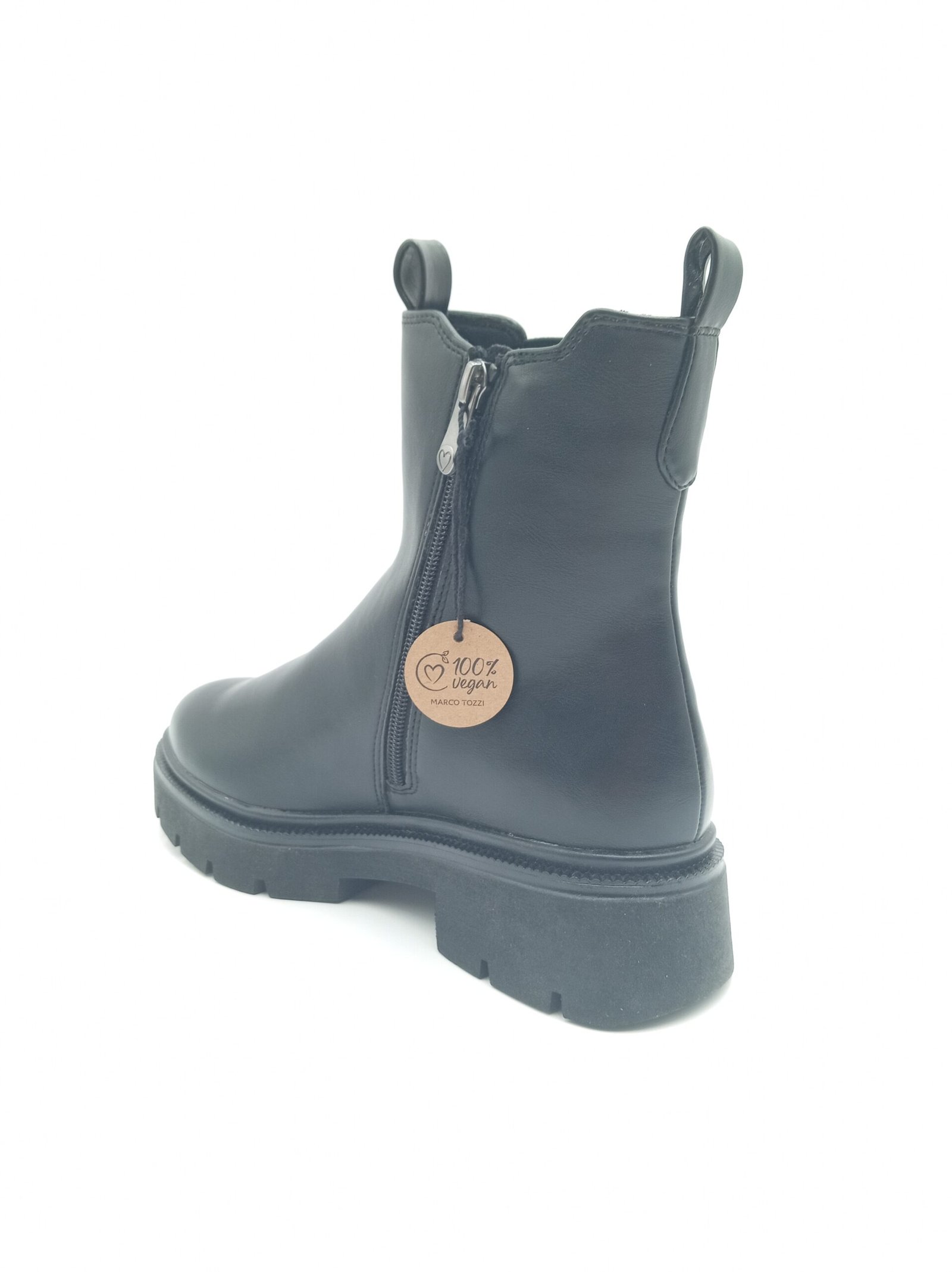 Bottines noires plateforme femme Marco Tozzi pointure 39 arrière gauche