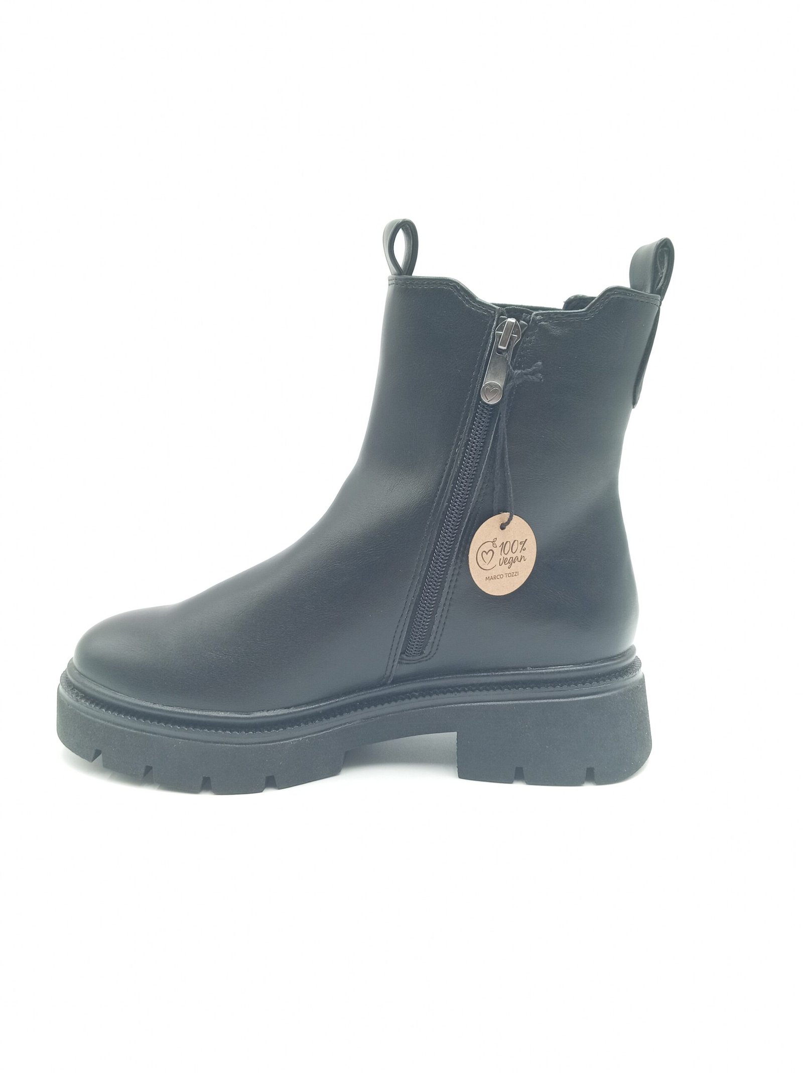 Bottines noires plateforme femme Marco Tozzi pointure 39 profil opposé