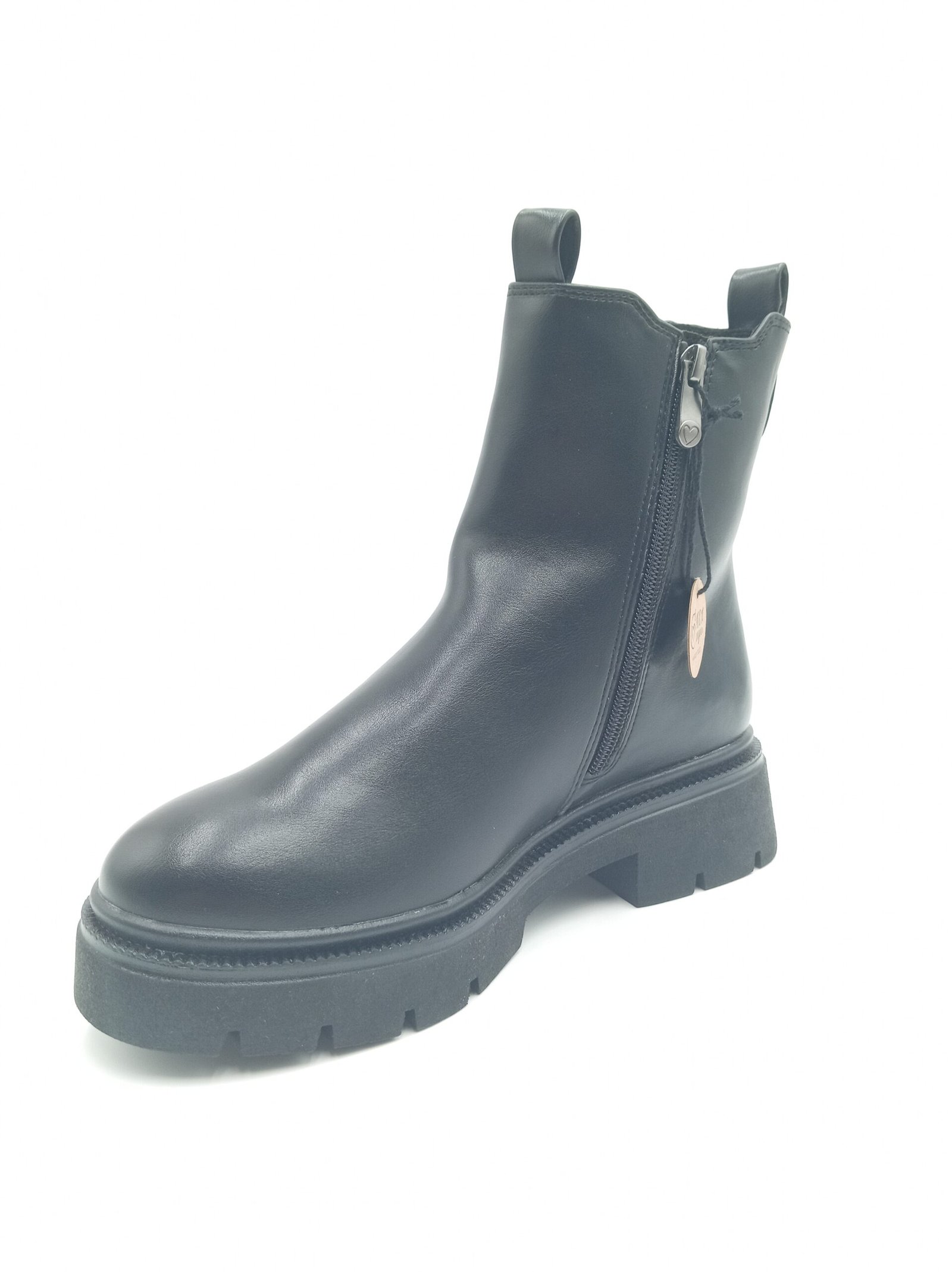 Bottines noires plateforme femme Marco Tozzi pointure 39 avant gauche