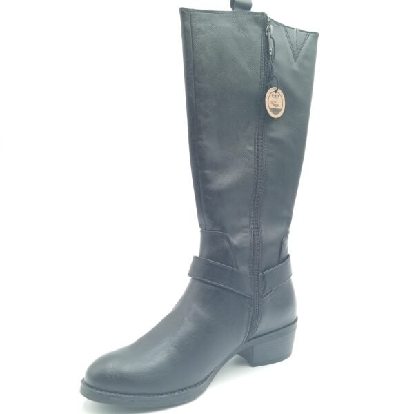 Bottes noires fourrées femme Marco Tozzi pointure 39 avant gauche