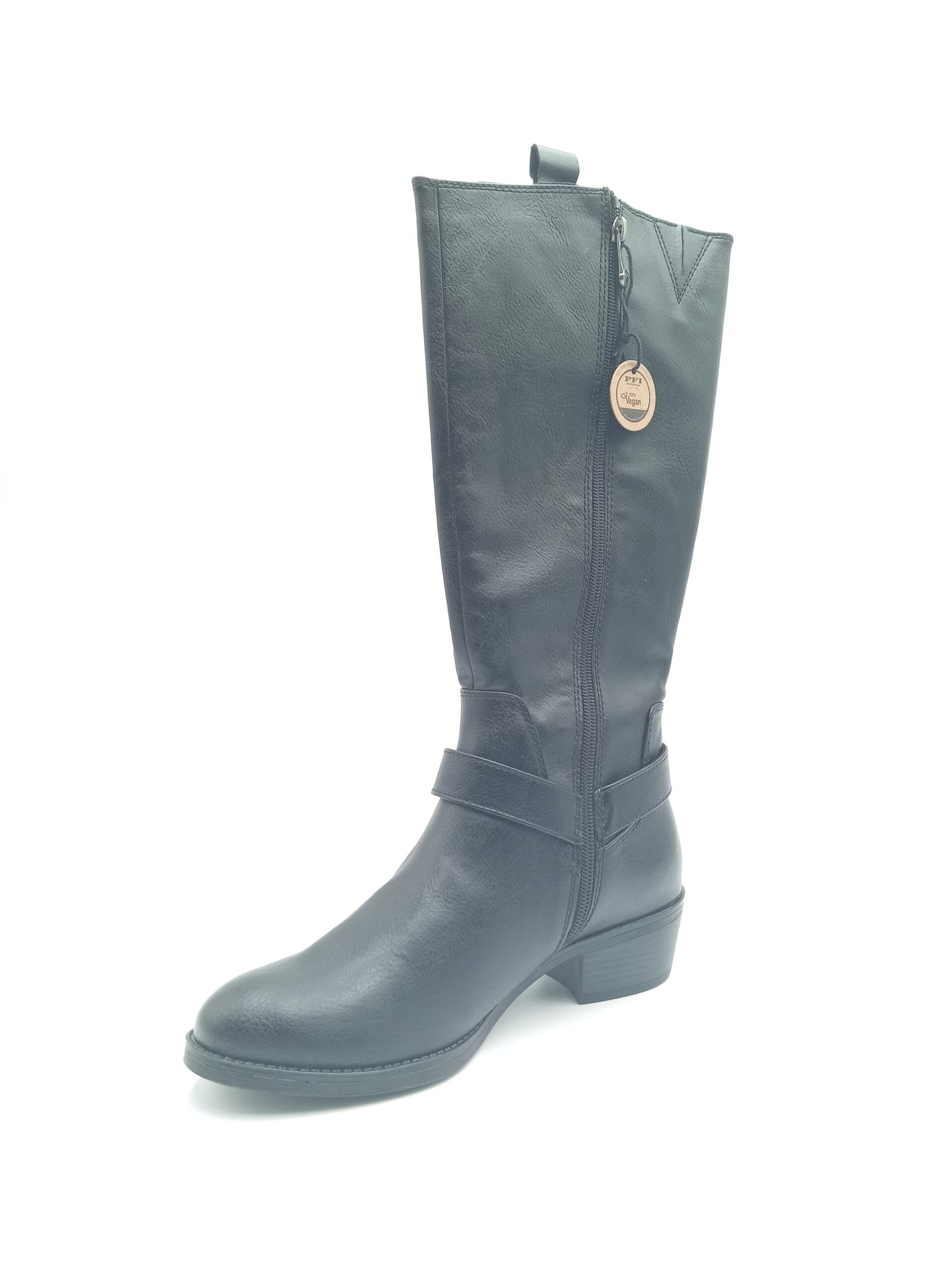 Bottes noires fourrées femme Marco Tozzi pointure 39 avant gauche