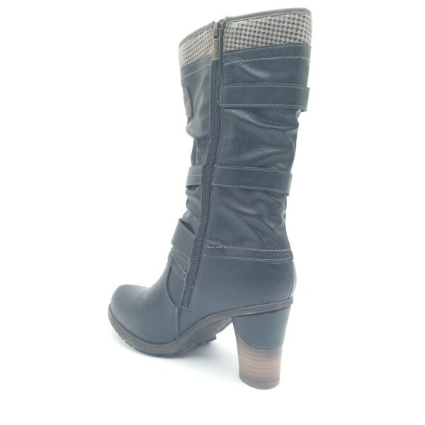 Bottes noires fourrées femme Mustang Palma pointure 39 arrière gauche