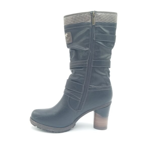 Bottes noires fourrées femme Mustang Palma pointure 39 profil opposé