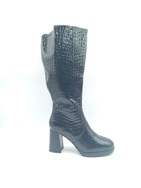 Bottes mollet large noires femme Gabylou Melissa pointure 39 2XL profil